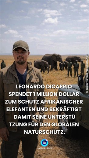 This isn’t just a donation — it’s a message for the planet. Leonardo DiCaprio has donated one million dollars to help protect African elephants, supporting efforts to fight poaching, conserve habitats, and reduce ivory trafficking through the Elephant Crisis Fund. For decades, DiCaprio has used his platform and resources to advance global conservation. This contribution goes beyond celebrity philanthropy — it reflects responsibility, awareness, and the power of using success to protect life that