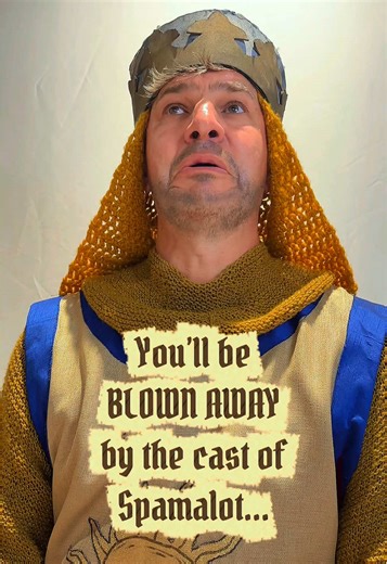 Are you ready to be BLOWN AWAY by the cast of Spamalot??? 💨 This incredible cast of performers are back for one final weekend of shenanigans, coconuts, and flying cows! This zany show is non-stop laughs and the perfect celebration of Monty Python’s patented brand of humour. If you have a comedy fan in your midst, you don’t want to miss this show! All of your favourite Monty Python characters are here: Arthur and his Knights, Patsy, the Knights Who Say Ni, the Black Knight, Prince Herbert, Tim t