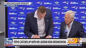 13K views · 1.7K reactions | “I’M A PATRIOT FOR LIFE.” Steve Doocy catches up with Rob Gronkowski hours after the NFL legend signed a one-day contract to retire as a Patriot. | Fox & Friends | Facebook