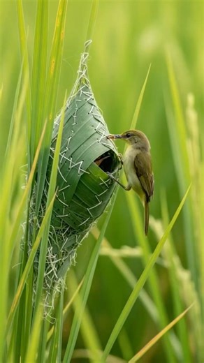 This Bird Sews Leaves Like a Tailor! #youtubeshorts #trendingshorts #shortvideo