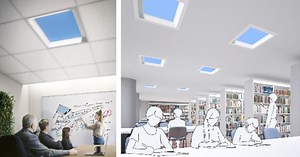 Mitsubishi’s solution for stressed office workers in Japan: fake skylight video displays