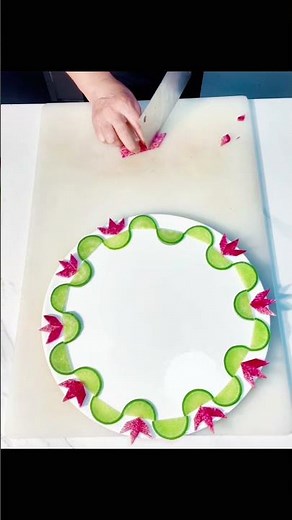 Simple and easy-to-learn plate decoration and edge #The ceremony of cooking #Simple dish decoration