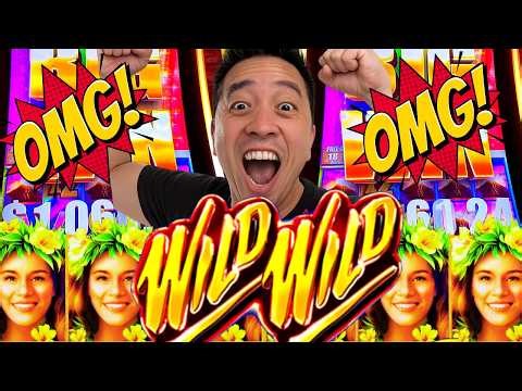 HUGE WILD WILD WIN!😍 ! I'VE MISSED YOU WILD WILD PEARL Slot Machine (ARISTOCRAT GAMING)