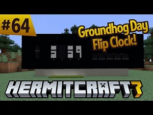 Hermitcraft 7: Groundhog Day flip clock in Minecraft! Redstone activated!