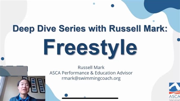 ASCA Course highlight! Check out Russell Mark's Deep Dive Series on Freestyle - one of the latest, greatest ASCA Course additions! This course is only $70 and is an excellent addition to your coaching toolbox. Purchase here: https://swimmingcoach.org/store/viewproduct.aspx?id=21772389 #asca #ascaeducation #coachingcourse | American Swimming Coaches Association