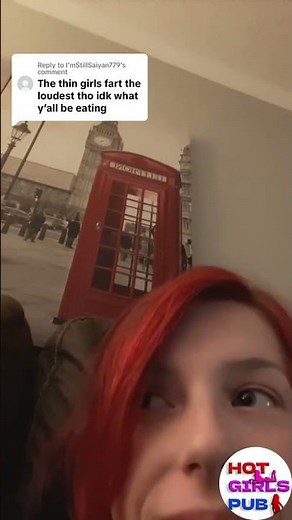 Hot Redhead Cute Fart On Sofa!