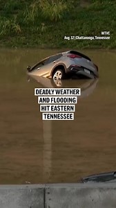 Heavy storms and flooding hit eastern Tennessee, killing at least three people when a tree fell on their car. The floods in the Chattanooga area prompted rescues of people stuck in their homes and swamped vehicles on Tuesday. | AP
