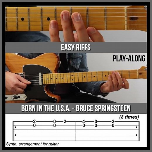 Easy Guitar Riffs - Born in the U.S.A. - Bruce Springsteen