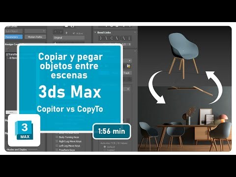 COPIA y PEGA objetos entre escenas con AUTODESK 3DS MAX.