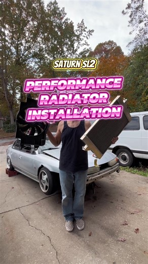 New performance radiator installed from BeCool systems! With the help of @acehardware #Radiator #Saturn #SaturnSL2 #Coolant #Mechanic