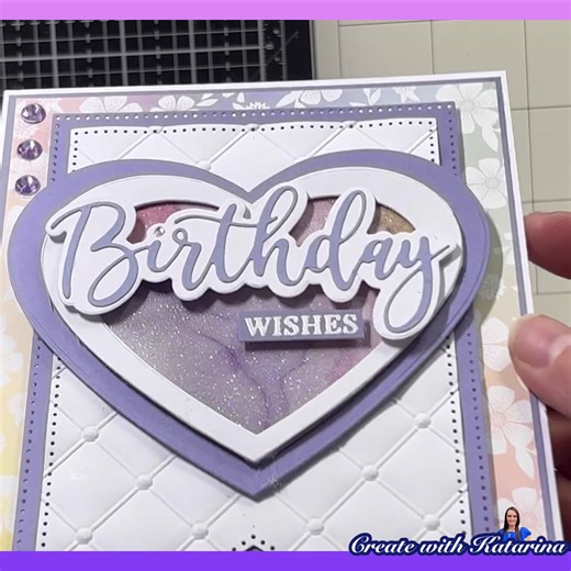 ✨ Clear Hologram Sparkle embossing glitter on this cute heart embellishment! Here’s a tiny snippet from my full tutorial — just look at that shine 💖 Full video is now live on YouTube! ✨ @WOW embossing Powder ✨ #handmadecards #heatembossing #ultrasparkle #hologramsparkle