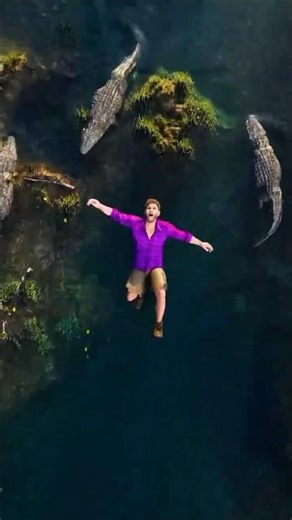 1️⃣ "Agar Aap Galti Se Magarmachh Ke Talab Mein Gir Jaye To?"#animation x