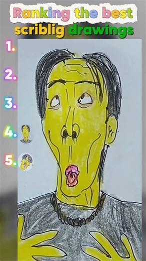 Ranking The Best Scriblig Drawings || part ( 1 )#funny #shorts #video