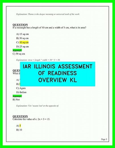 Illinois Assessment of Readiness (IAR) Overview: Key Insights for Educators and Staff