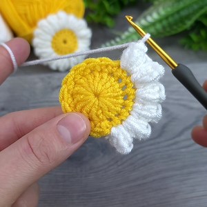 2.4K views · 47 reactions | awesome~•°!! I make the easiest crochet daisy for you. You will love it | Kniting - Crochet | Facebook
