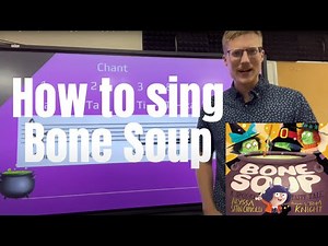 How to sing Bone Soup - a halloween song by Mr. Knicl - story by Alyssa Capucilli
