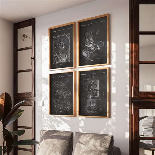 Computer Parts Patent Art Prints - Tech Enthusiast Wall Decor - Etsy