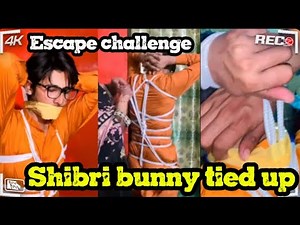 Hogtie escape challenge tied up with shibri rope gagged with yellow tape #funny #entertainment