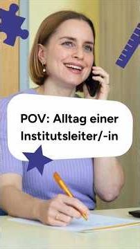 Alltag von Leiter/-innen der Duden Institute für Lerntherapie