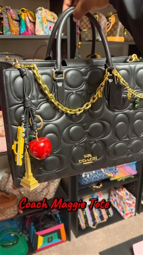 Bag of the day Coach Maggie tote 🖤 #coachbag #handbags #fashion #bagsonline #coachoutlet #coach