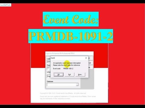 How to fix Event Code PRMDB 1091-2