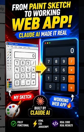 From Paint Sketch to Working Calculator with Claude AI