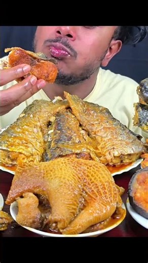 ASMR : Eating Spicy 🥵 Fish Fry, 🔥 Fish Curry, 😋 || ASMRSHOW || MUKBANG ||
