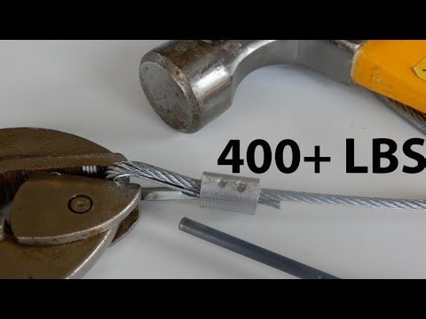 How to Clamp a Wire Rope Ferrule Sleeve Without a Swaging Tool With a Hammer and Punch