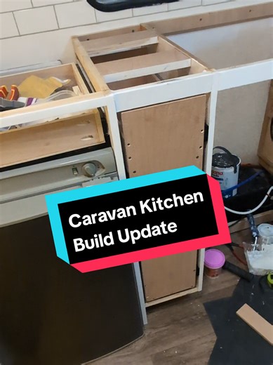 Ordered the wrong plumbing fittings again lol but 3rd times a charm I think the right one is coming tomorrow 🤣 Yesterday I buillt the pantry draw and this evening I dry fitted ☺️ will be doing a shaker style drawer for the front 😊 #CaravanKitchen #CaravanReno #FYP #Caravanbuild #caravantransformation