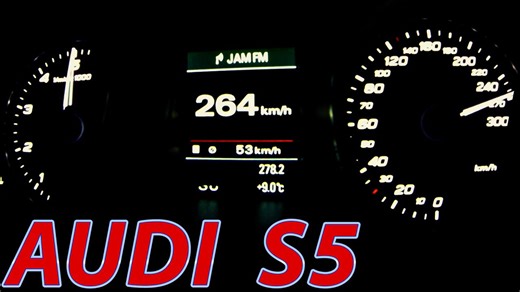 Audi S5 Acceleration 0-264 Launch Control Autobahn Onboard Sound Beschleunigung