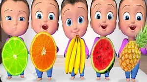3.9K views · 60 reactions | Fruits Song | Five Little Babies |+More...