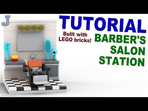 How To Build A LEGO Barber's Salon Station Tutorial