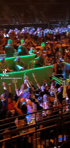 Acadiana High marches through the #cajundome while the Green Squad throws & more during this year's #kreweoftriton #mardigrasball #mardigras #mardigras2024 #Louisiana #tourism #lafayettela #acadianahigh | Live and Local