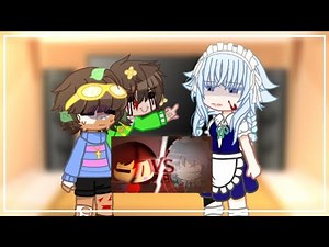 Frisk { Chara } VS Sakuya Izayoi || (1/2) || undertale || touhou || gacha club || 🇧🇷🇺🇸🇪🇸