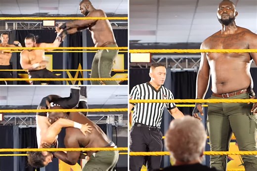 Meet WWE's 7ft 3in giant Omos who is Brock Lesnar's opponent and is taller than Big Show