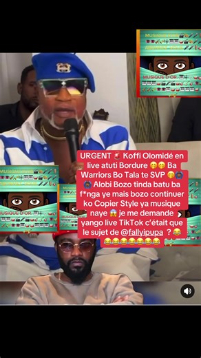 #URGENT 🚨 Koffi Olomidé en live atuti Bordure 🤭🤭 Ba Warriors Bo Tala te SVP 🤭🙆🏾‍♂️🙆🏾‍♂️ Alobi Bozo tinda batu ba f*nga ye mais bozo continuer ko Copier Style ya musique naye 😱 je me demande yango live TikTok c’était que le sujet de @fallyipupa ? 😂😂😂😂😂😂😂😂