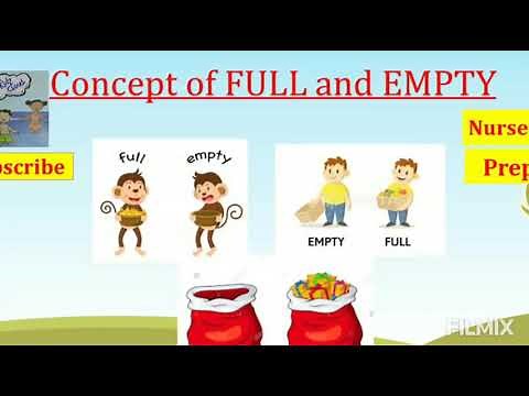 Full and Empty/concept of full and empty/Full and empty for kindergarten/opposites for kids/opposite