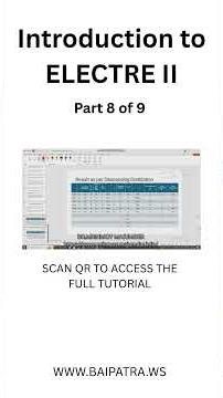 Introduction to ELECTRE II PART 8 OF 9 D