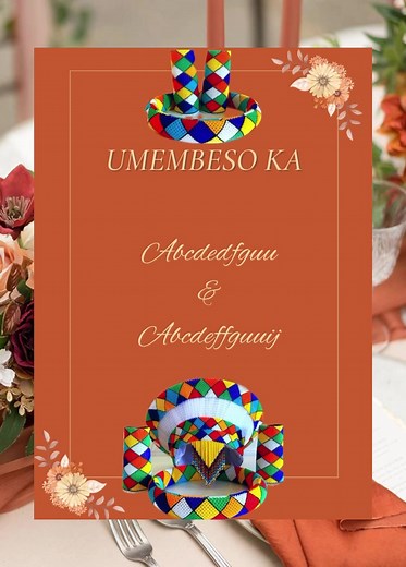 Custom Digital Invitations for Traditional South African Weddings