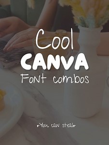 Sara | Canva Templates & Content Tips on Instagram: "Have you seen these super cool Canva font combos lately? 😍 They make your posts look so COOOL without spending hours designing. Scroll through, pick your favorite, and use it for your next post, carousel, or rebrand. Save this so you don’t waste time scrolling through Canva’s endless font library. Which Canva font combo is your favorite? ♥️ Follow @socialbrandcreatives for more Canva tips, Instagram design ideas, and easy content creat