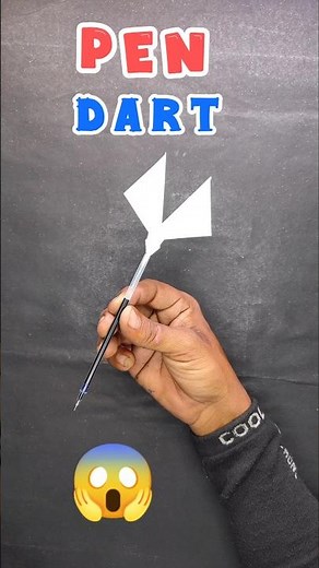 🎯 Unbelievable! Pen Dart That Shoots Like a Real One! #shorts #viral #craft