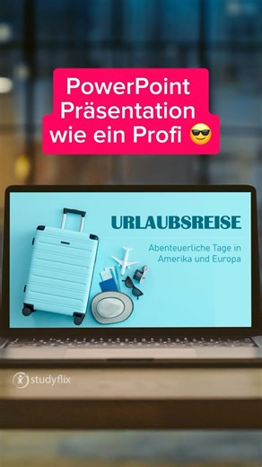 Studyflix on Instagram: "PowerPoint Präsentation wie die Profis ✈️✈️✈️ #ppt #powerpoint #powerpointtutorial #einfach #ppt #powerpoint #animation #text #video #powerpointdesign #tutorial #powerpointtutorial #ppttutorial #ppthacks #powerpointhacks #schule #schulhacks #präsentation #powerpointpräsentation #übergänge #fliegen #urlaub #flug #flugzeug"