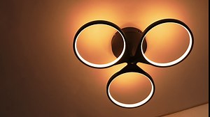 Semi Flush Mount Ceiling Light 40W LED Ceiling Light Fixture,Modern Ceiling Lamp Dimmable Remote Control Light Fixtures Ceiling Mount for Bedroom