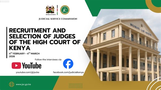 Judith Chelangat Mutai interview for the position of Judge of the High Court. The Judicial Service Commission is mandated to promote and facilitate the effective and efficient administration of Justice under Article 172 of the Constitution of Kenya 2010. The recruitment and selection of 20 Judges of the High Court is aimed at enhancing access to justice and the case clearance rate. | Judicial Service Commission Kenya