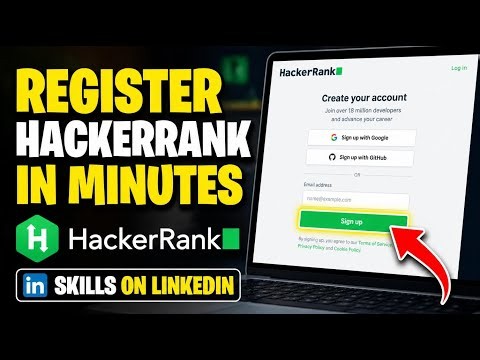 How to register with HackerRank for skills showcased on LinkedIn - Quick Tutorial