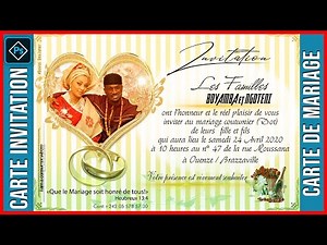 Comment faire une carte invitation sur Photoshop.