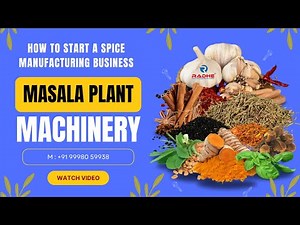 Masala Plant Machinery | Masala Full Plant for Small Business | Spice Processing Plant