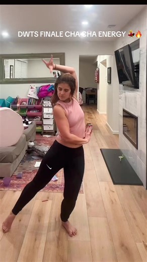 DWTS finale Cha Cha energy tonight 💃✨ Just a mom living her ballroom dream 🪩 practicing my favs’ combos @PashaPashkov @JennaJohnson 😍🔥 #DWTSFinale #DWTS #ChaCha #BallroomDance #DanceTok