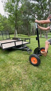 This Vevor trailer dolly is a total game changer for my sawmill setup! I stack my slabs to air dry in a spot that’s hard to reach with a truck, and my 4-wheeler hitch is only rated for 100 lbs. With the trailer dolly taking the load off the hitch, I was able to move a tandem axle trailer loaded with 1,500 lbs of black walnut slabs—no problem. Without it, I would’ve seriously risked damaging the back end of my 4-wheeler. If you move heavy trailers in tight spaces, you need one of these. Grab your