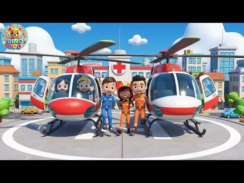 Seven Little Toy Rescue Helicopters Go Whup Whup Whup | Nursery Rhymes for Kids | Baby Songs